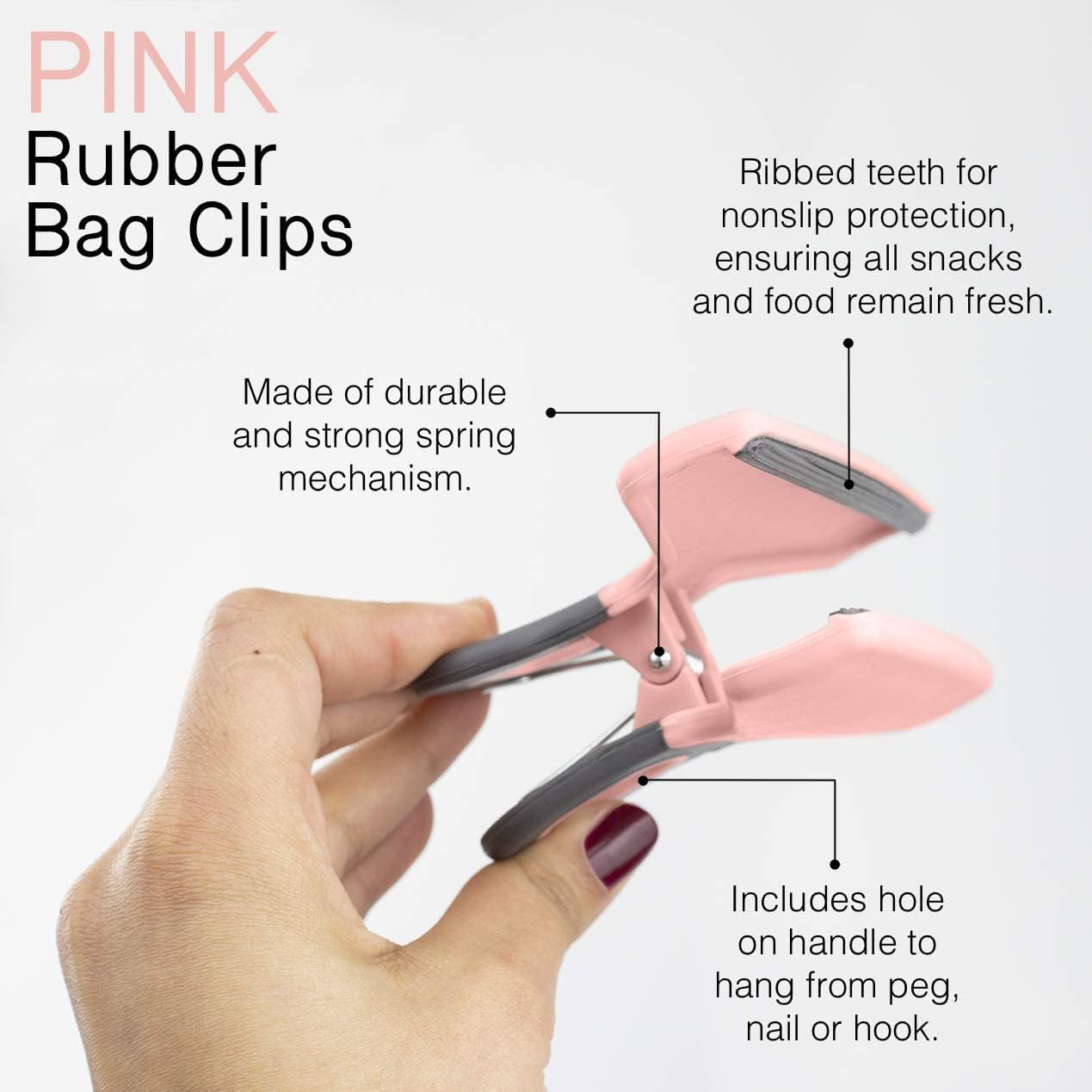 COOK WITH COLOR Food Clips - Wide Heavy Duty Chip Clips, Large Bag Clips for Food Storage with Air
