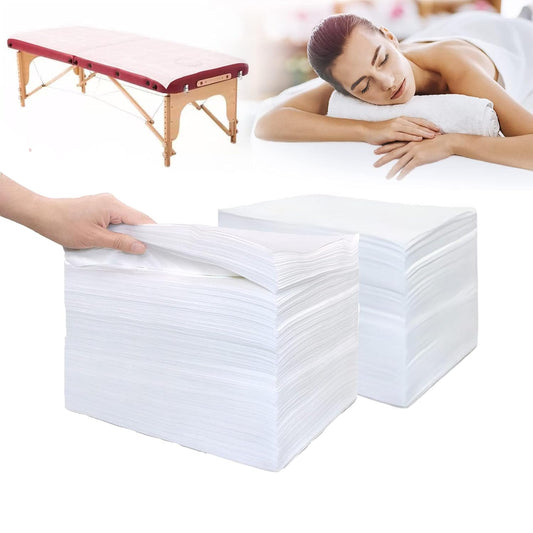 200Pcs Disposable Massage Table Sheets 31.5" x 71" Non-Woven Fabric Bed Covers for Ultimate Hygiene