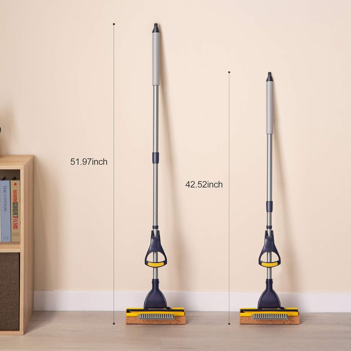 Yocada Sponge Mop Home Commercial Use Tile Floor Bathroom Garage Cleaning Total 2 Sponge Heads NOT