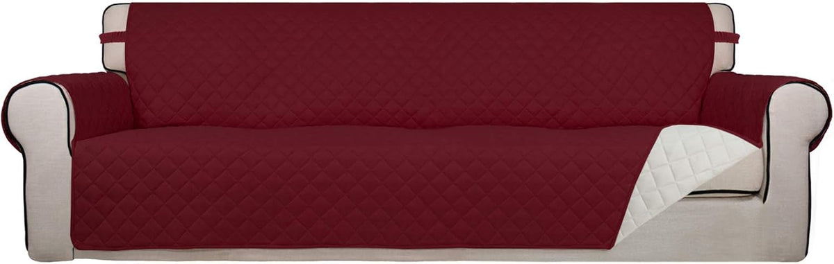 PureFit Reversible Quilted Sofa Cover, Water Resistant Slipcover Furniture Protector, Washable