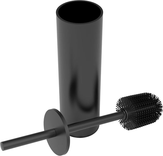 Toilet Brush and Holder Set, Stainless Steel Toilet Bowl Brush with Lid, Rust Proof Toilet Cleaner