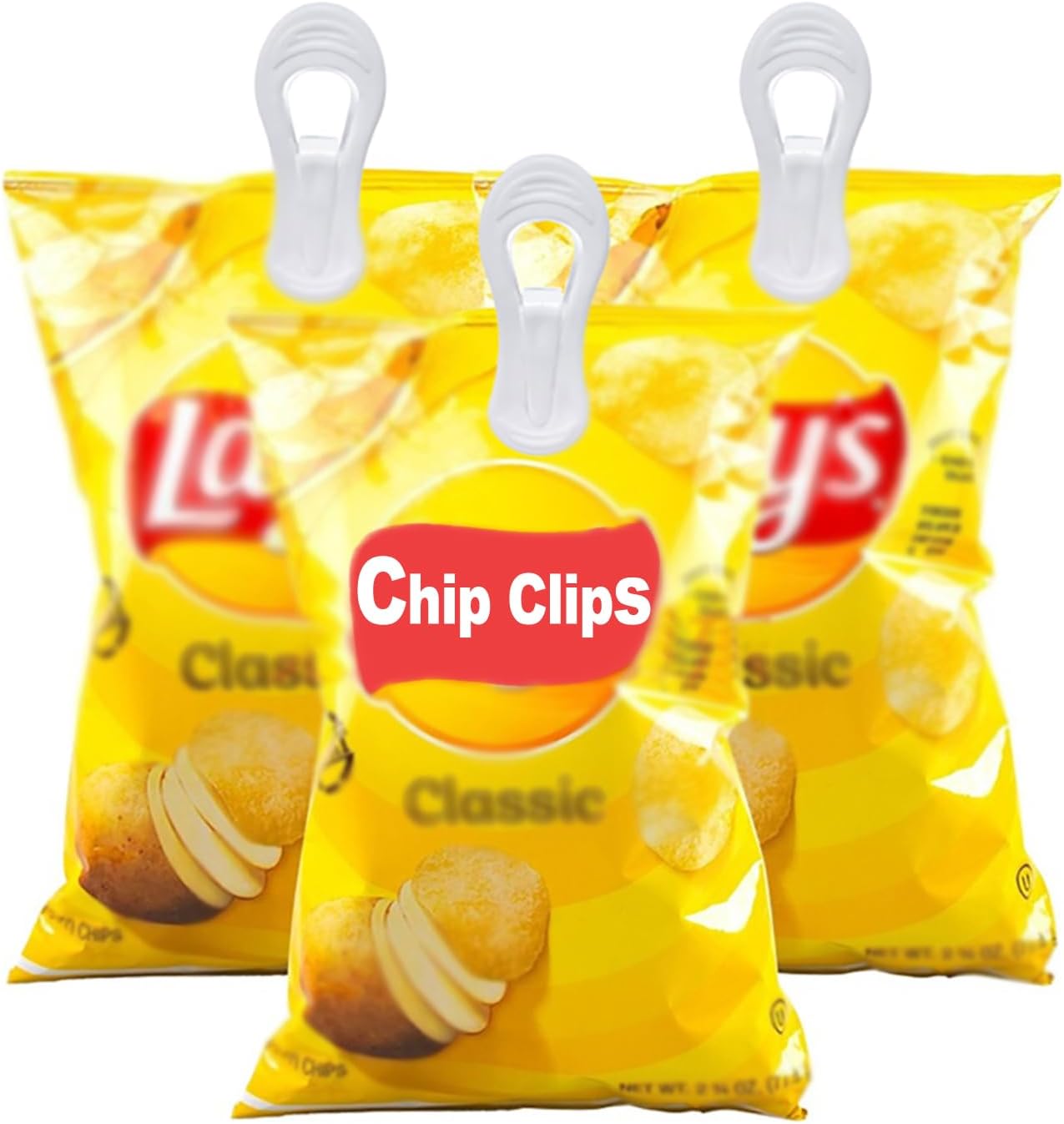 White Hanger Clips 50 Pack, Multi-Purpose Plastic Hangers Clips Perfect for Plastic Clothes