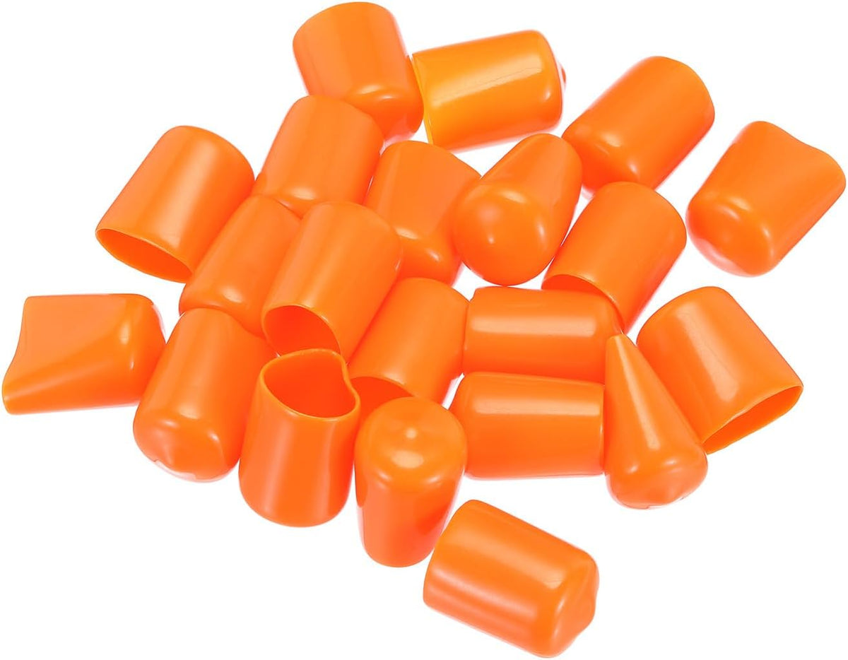 uxcell 20pcs Rubber End Caps 15mm(9/16") ID Vinyl PVC Round Tube Bolt Cap Cover Screw Thread