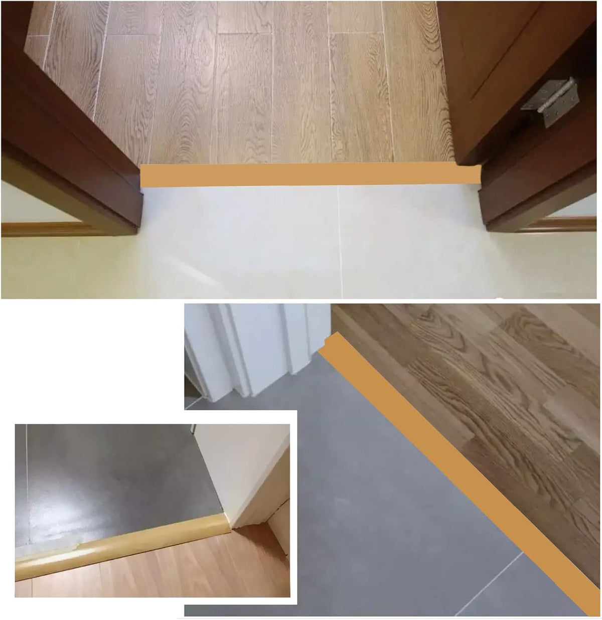 Floor/Door Flat Transition Strip & Self Adhesive Floor Vinyl Floor Edge Trim Laminate Floor Gap