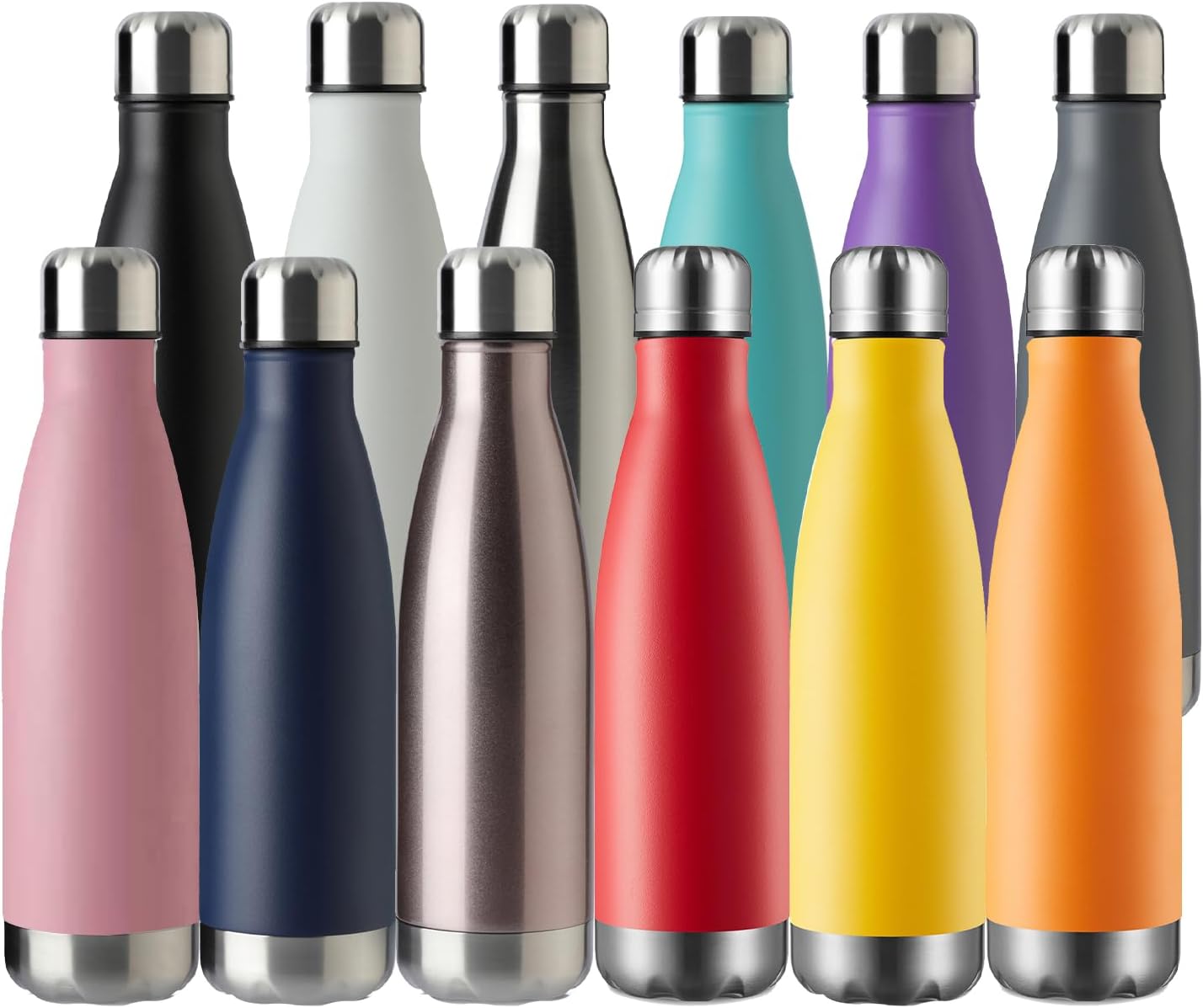 MEWAY 17oz Sport Water Bottle Vacuum Insulated Stainless Steel Sport Water Bottle Leak-Proof Double