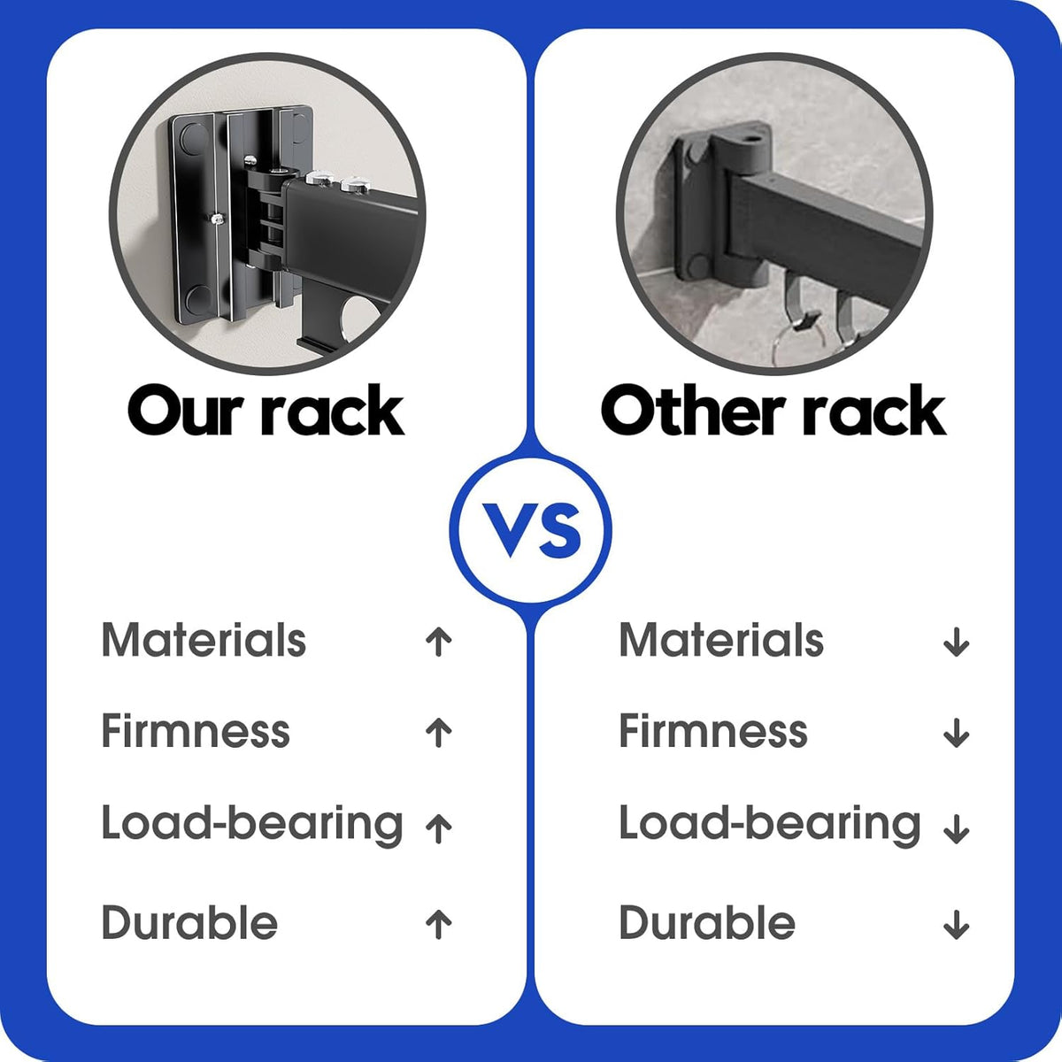 Clothes Drying Rack Foldable Wall Mounted Drying Rack 3 Fold Black-Laundry Drying Rack Durable