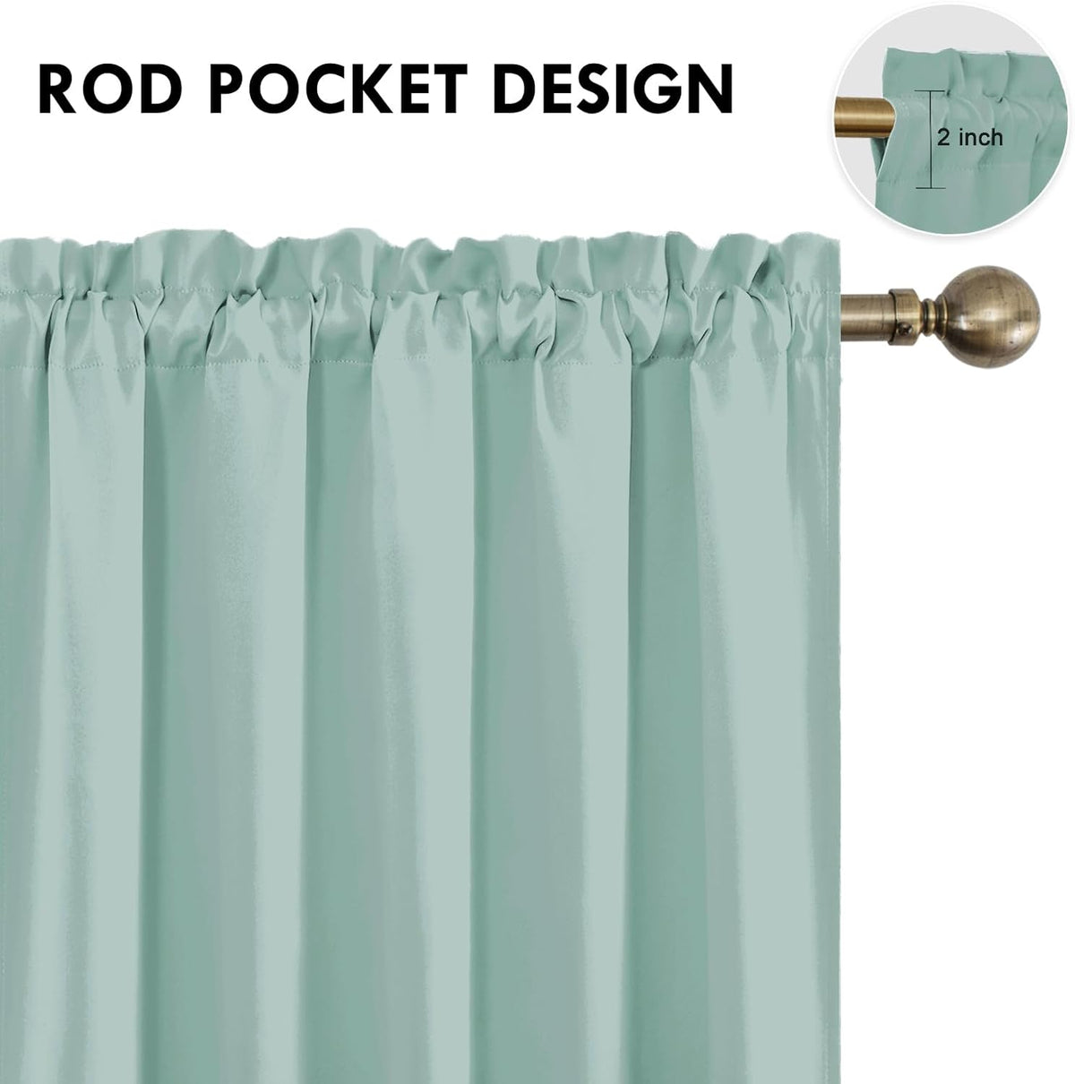 DWCN Blackout Curtains for Living Room Thermal Insulated, Energy Saving & Noise Reducing Bedroom