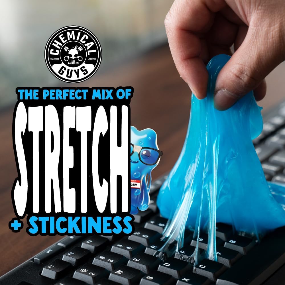 Chemical Guys Sticky Icky Car Cleaning Gel, Green Apple Scent - Detailing Gel for Vents, Keyboards
