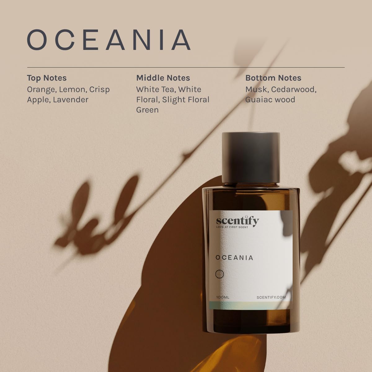 Scentify Oceania Aroma Oil Refill Scent for Oil Diffusers - Orange, Apple, White Tea, Lavender