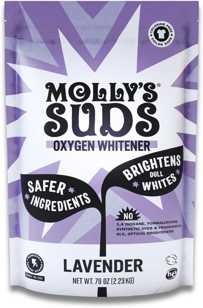 Molly's Suds Oxygen Whitener | Powerful Bleach Alternative, Chlorine Free & Color Safe | Brightens
