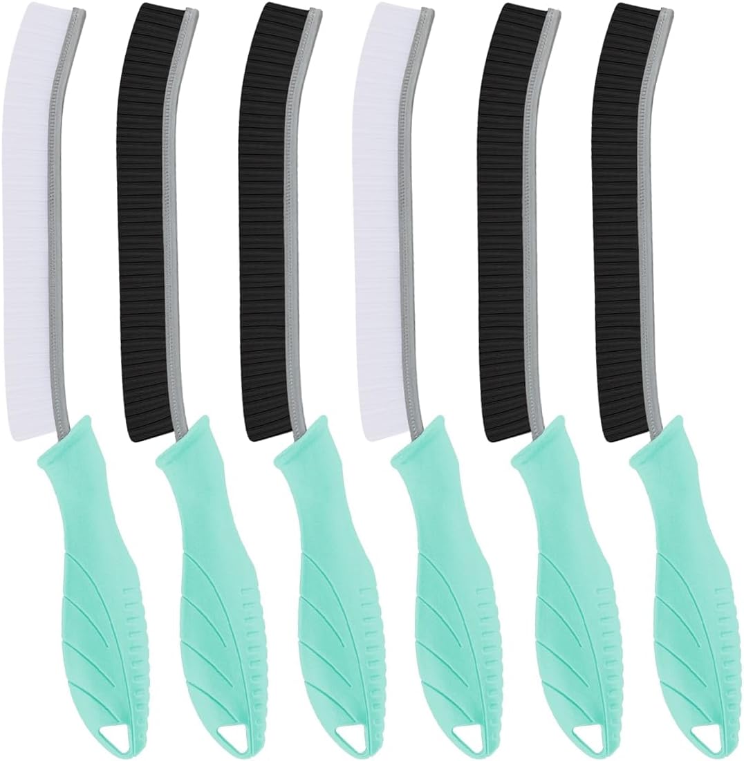 Hard Bristle Crevice Cleaning Brush-Thin Gap Scrub Brush, Small Cleaning Brush, Grout Brush