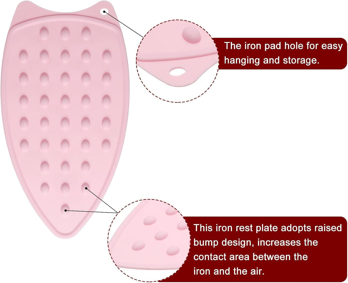 HARFINGTON Silicone Iron Rest Pad, Multipurpose Iron Hot Resistant Mat Iron Rest Plate for Ironing