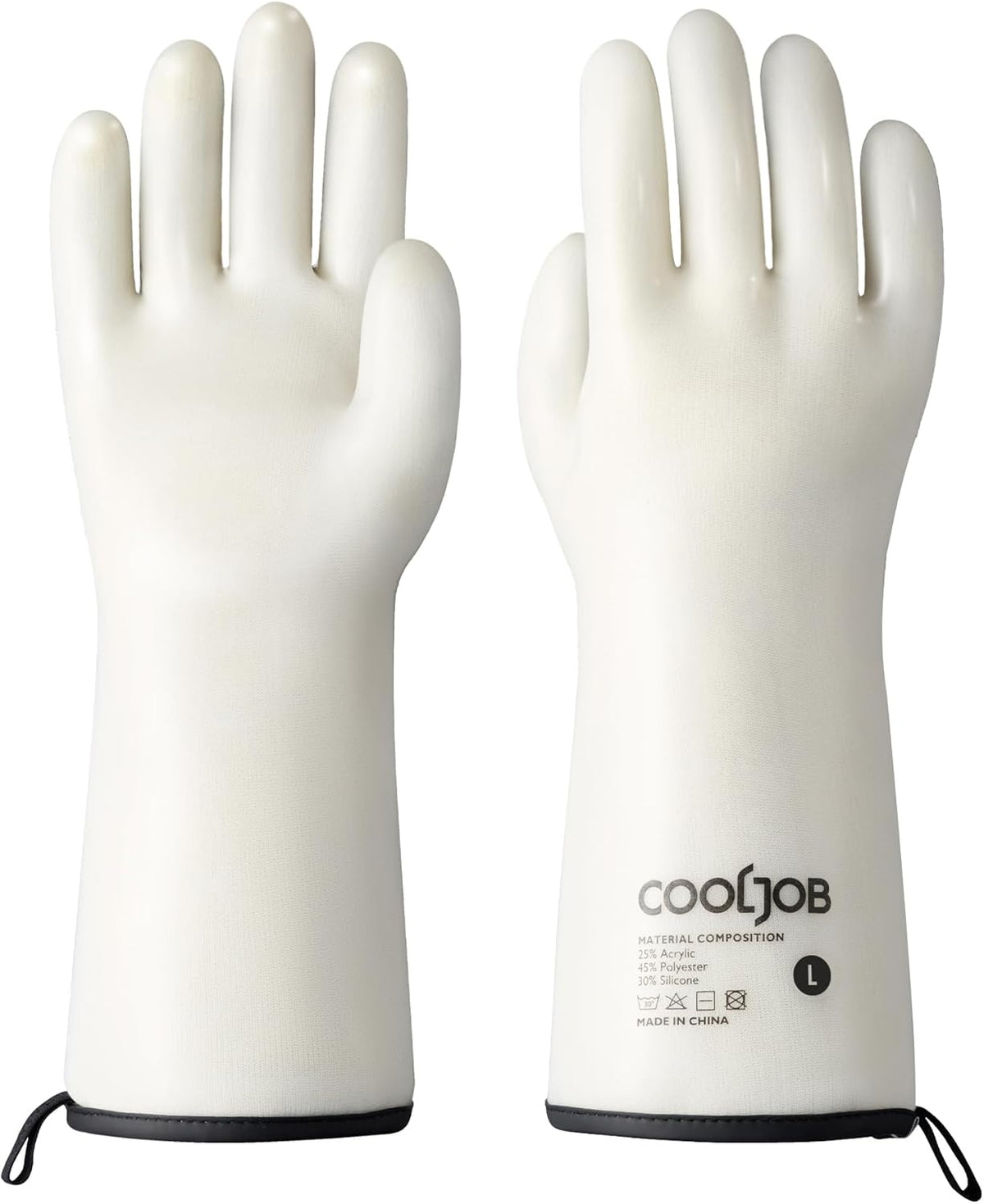 COOLJOB Heat Resistant Oven Gloves, Waterproof Liquid Silicone BBQ Grilling Gloves for Barbecue