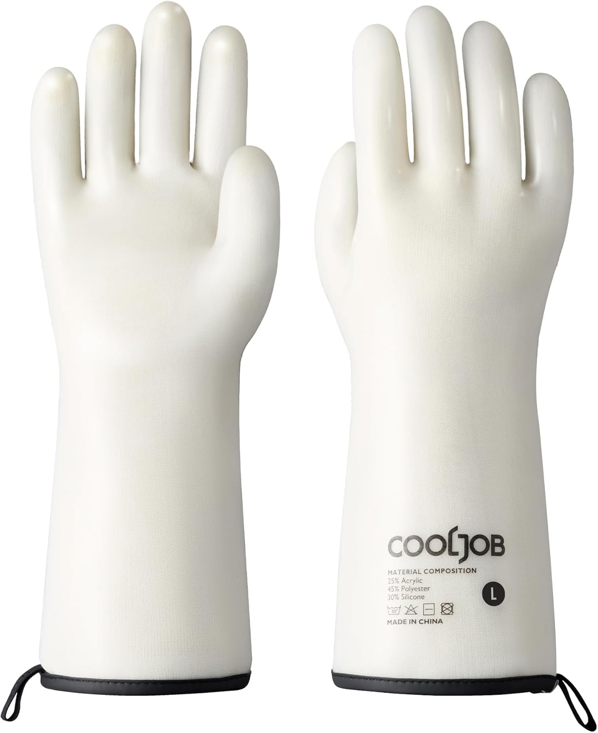 COOLJOB Heat Resistant Oven Gloves, Waterproof Liquid Silicone BBQ Grilling Gloves for Barbecue