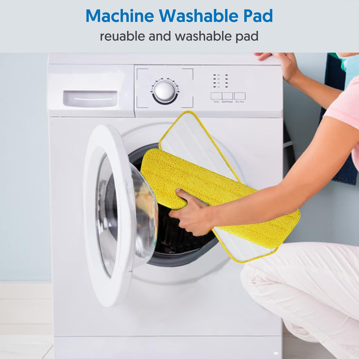 7 Count Reusable Mop Pads for Swiffer PowerMop -MEXERRIS Microfiber Wet Mops Refills PowerMop Pads
