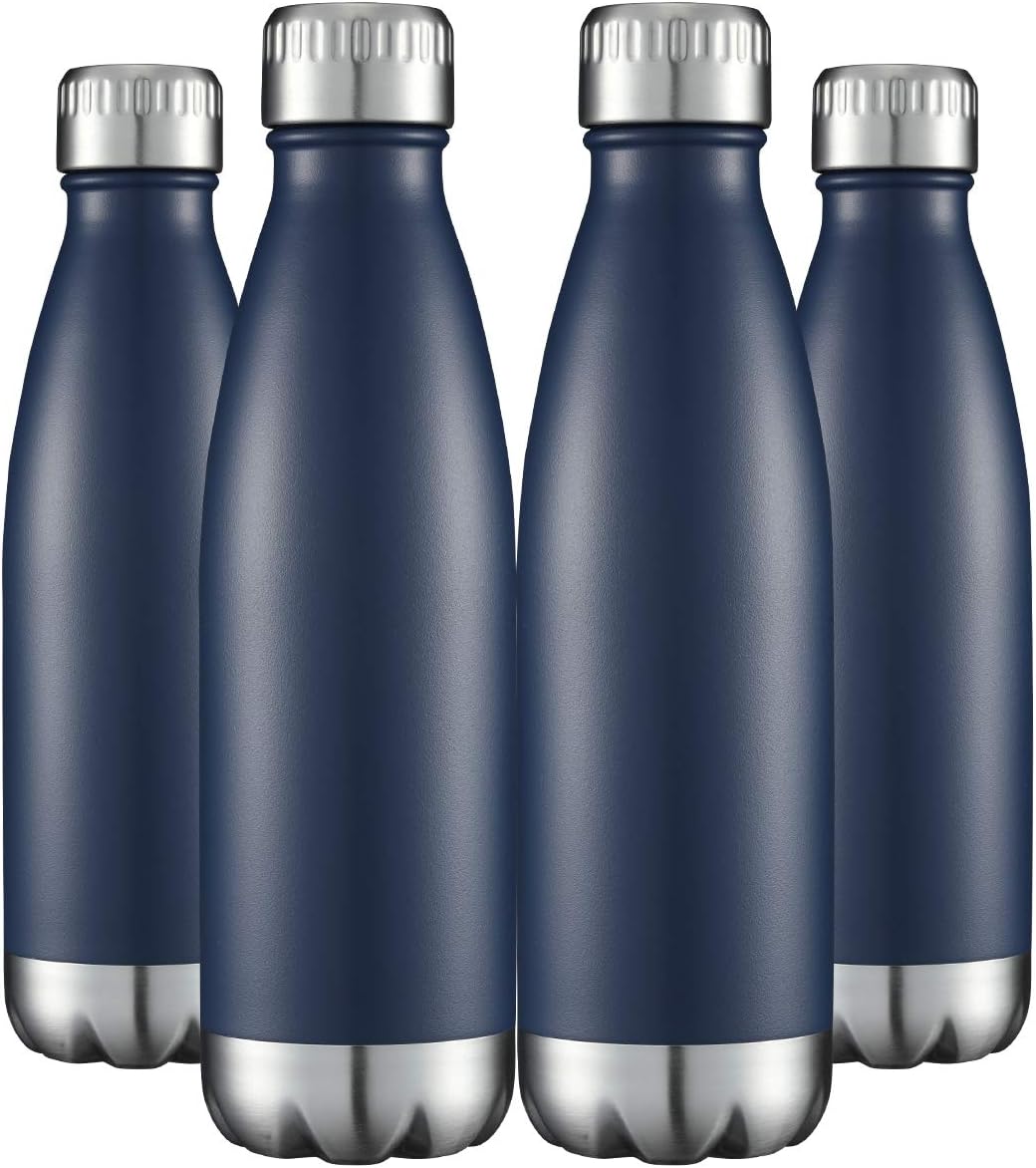 HASLE OUTFITTERS 17oz Stainless Steel Water Bottles Bulk, Vacuum Insulated Water Bottles Double