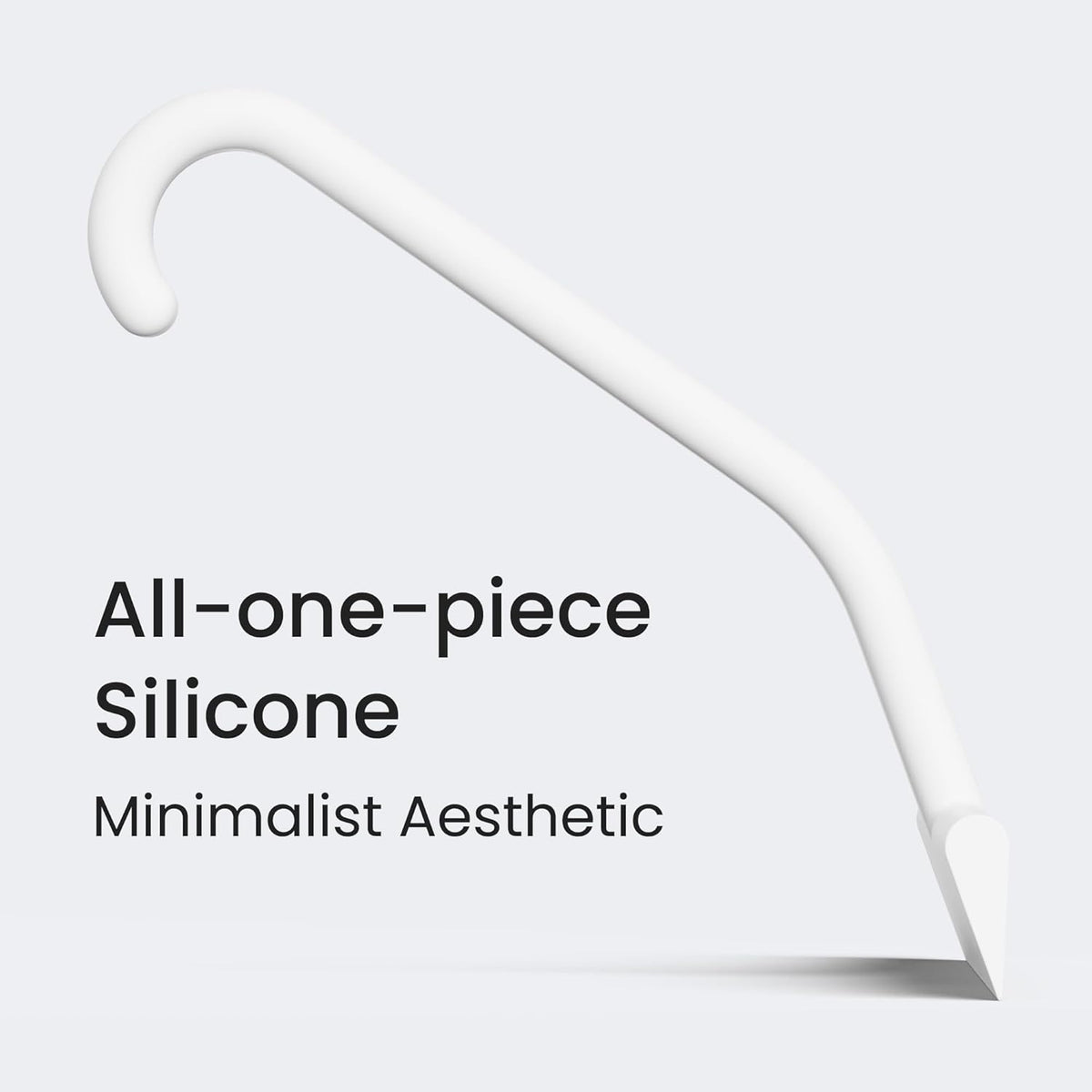 dancemoon JustHang Shower Squeegee for Glass Doors, All-One-Piece Silicone with Built-in Hook