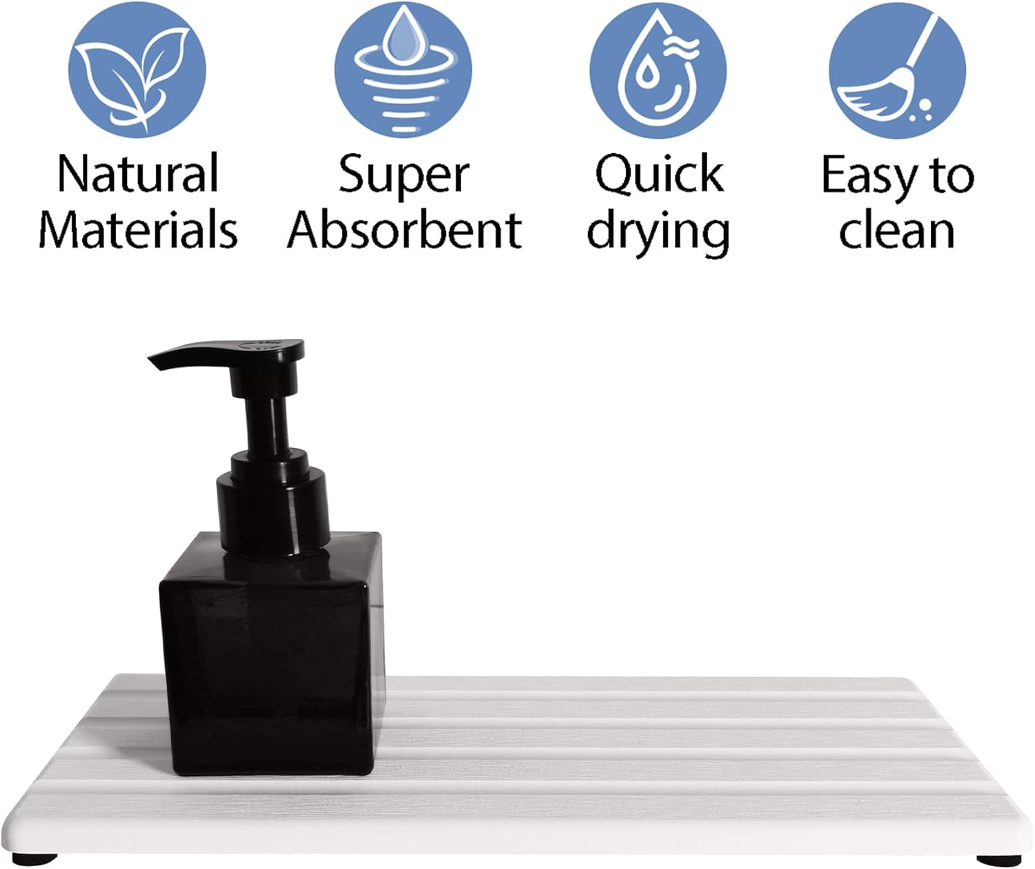 Diatomite Soap Dish, Water Absorbing Stone Tray, Kitchen Sink Organizer, Fast Drying Counter Holder