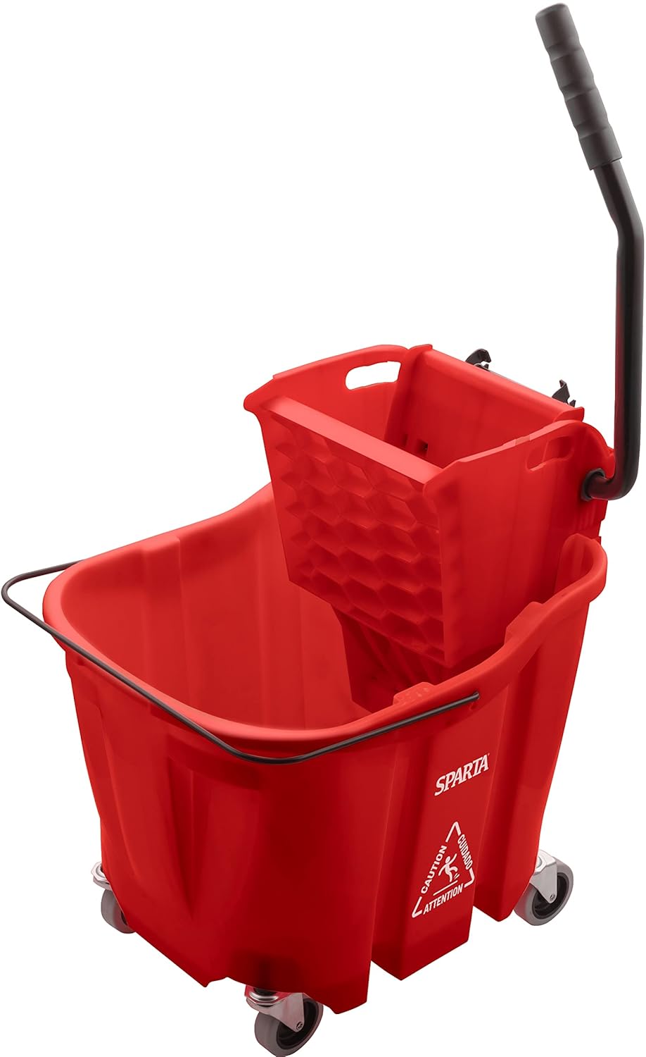 Carlisle FoodService Products Omnifit Mop Bucket with Side Press Wringer for Floor Cleaning