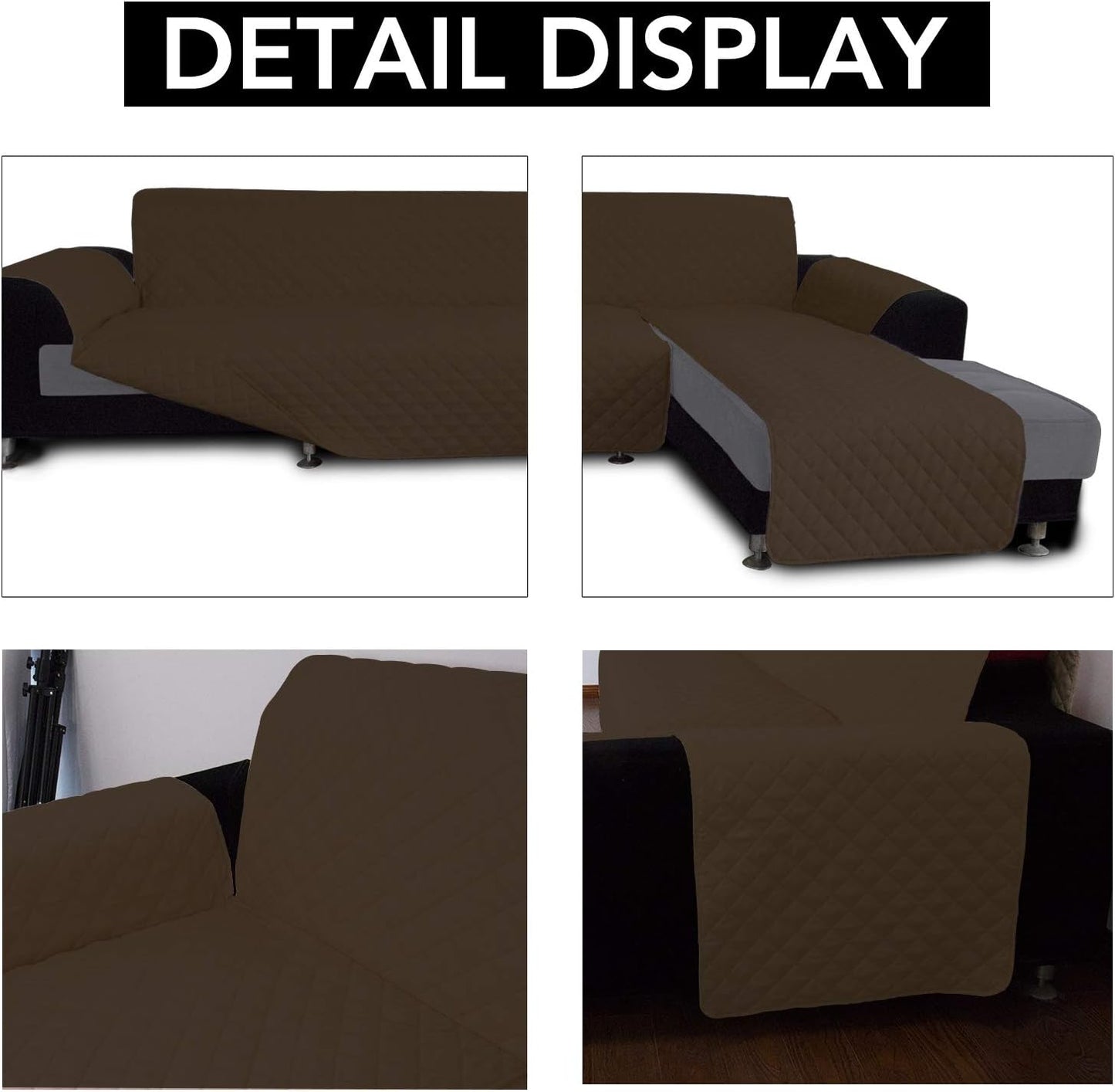 Easy-Going L Shape Sofa Cover Sectional Couch Cover Chaise Lounge Sofa Slipcover Furniture
