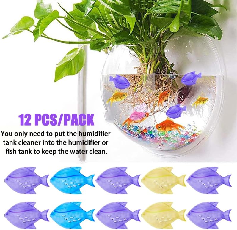 12PCS Universal Humidifier Tank Cleaner,Humidifier Cleaning Fish for Humidifiers & Fish Tanks