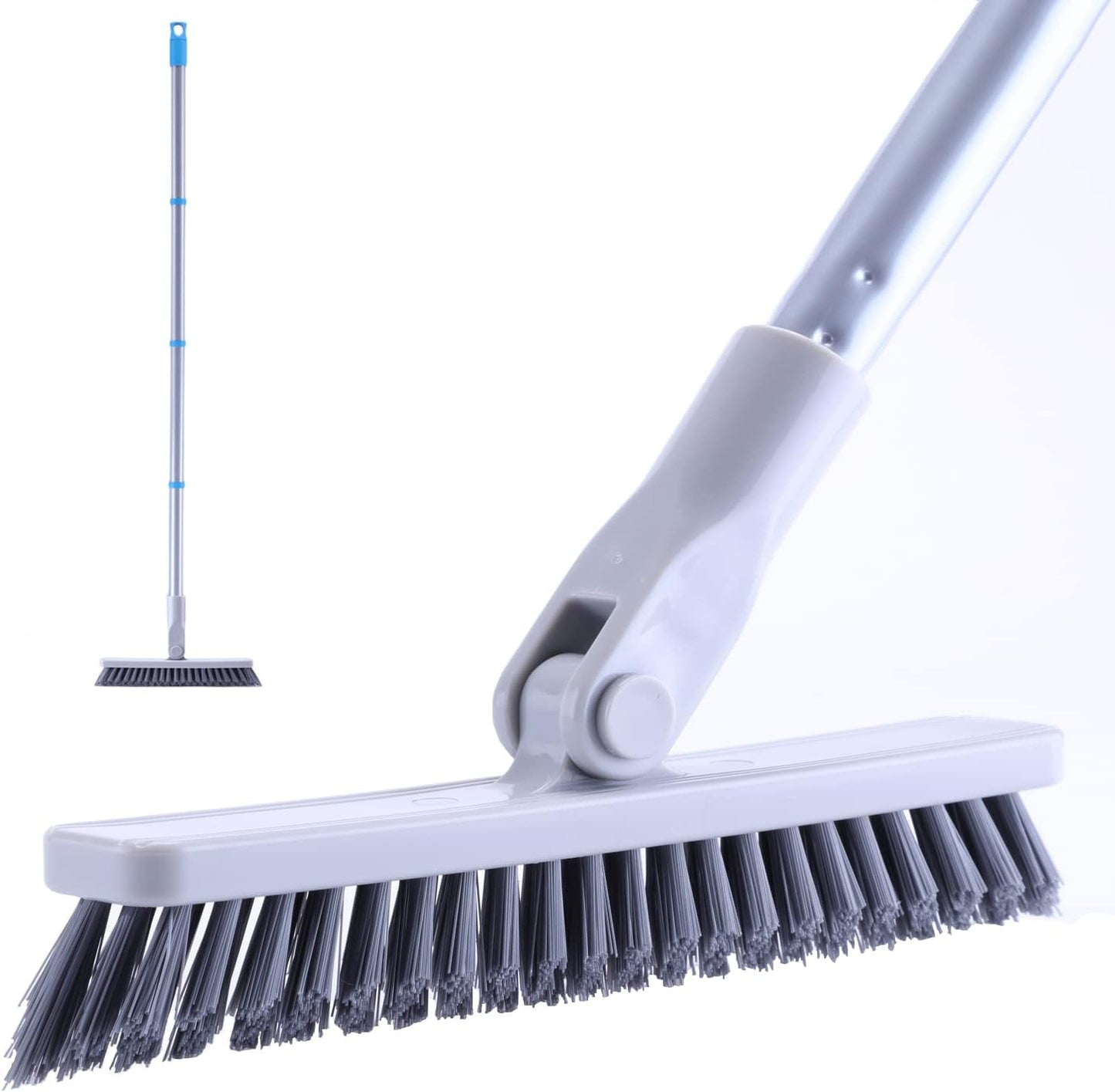 YONILL Grout Brush with Long Handle - Heavy Duty Grout Cleaner Brushes for Tile Floors, Swivel