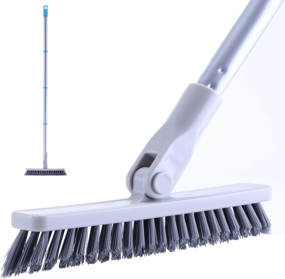 YONILL Grout Brush with Long Handle - Heavy Duty Grout Cleaner Brushes for Tile Floors, Swivel