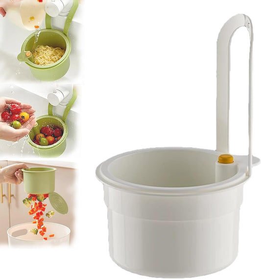 Faucet Hanging Strainer Kitchen Sink Food Waste Catcher Drain Basket, Plastic Kitchen Sink Strainer