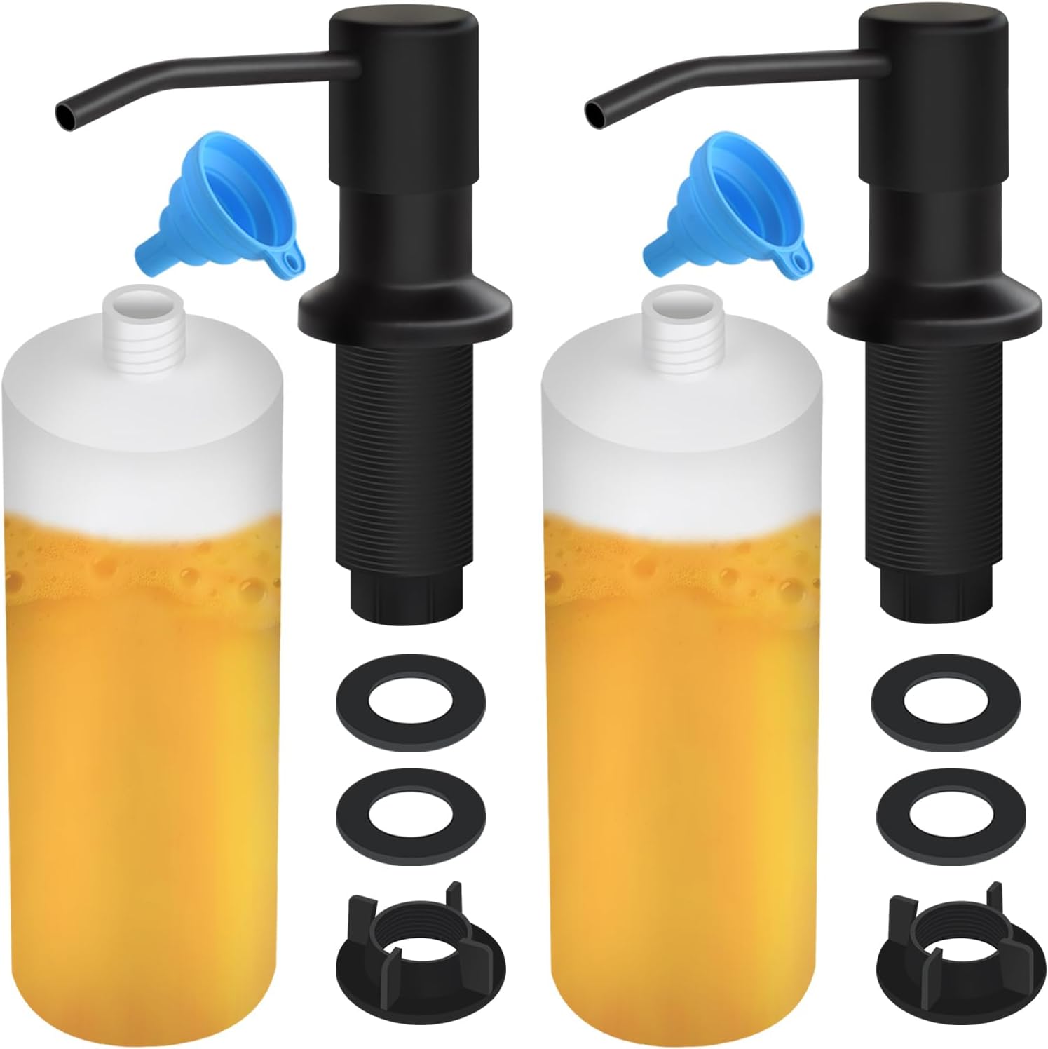 Soap Dispenser for Kitchen Sink, Built in Sink Soap Dispenser Lotion Dispenser with 17 OZ Bottle