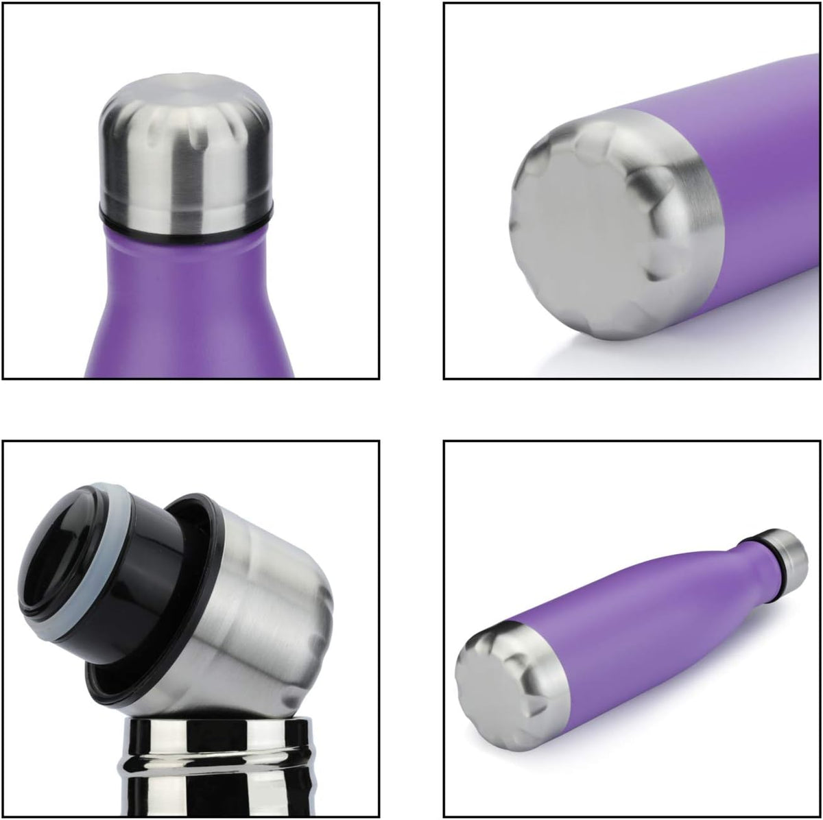 MEWAY 17oz Sport Water Bottle Vacuum Insulated Stainless Steel Leak-Proof Double Wall Cola Shape