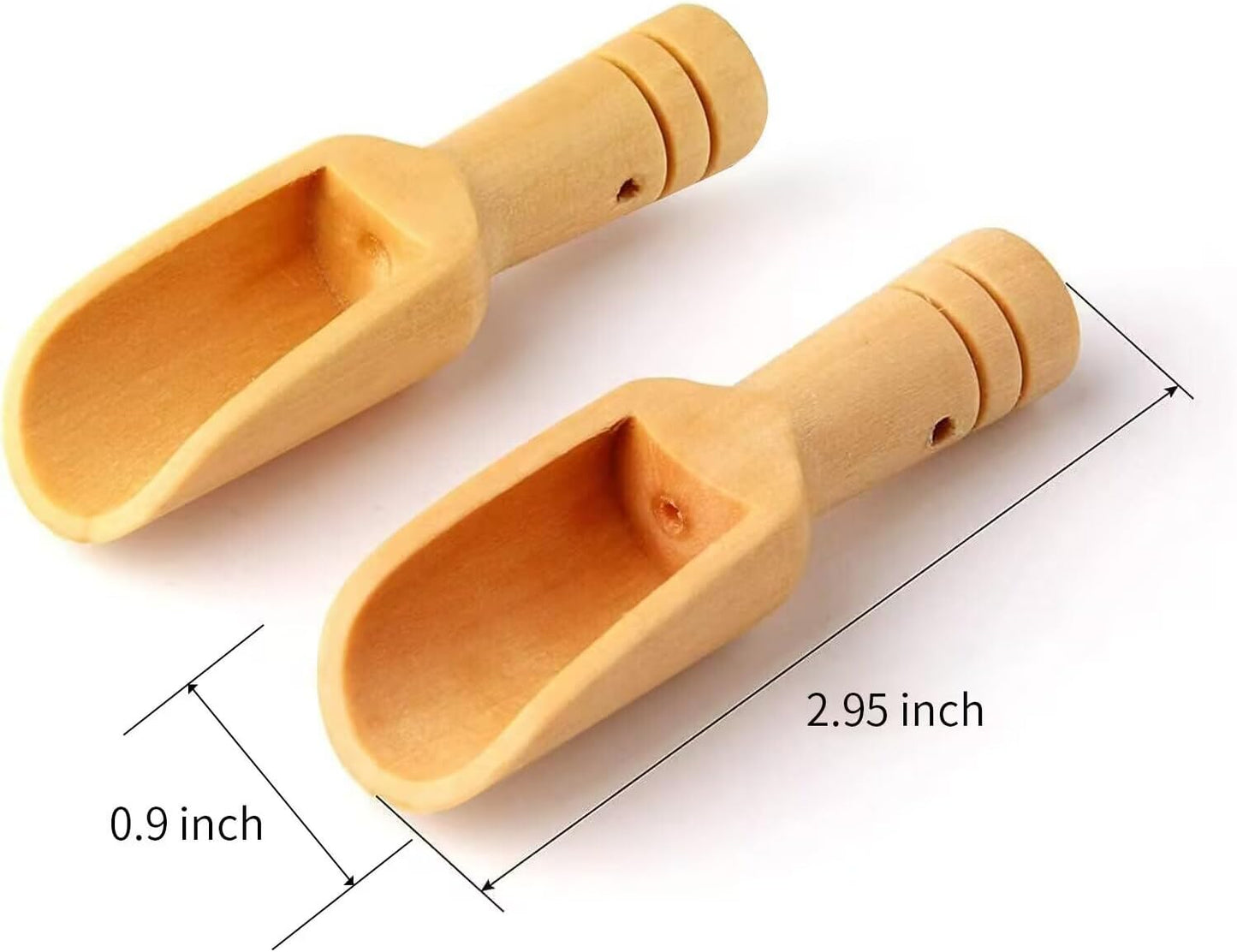 8pcs Mini Wooden Spoons，Mini Bamboo Spoons for Bath Salts, tea scoop, Washing Powder spoon，wooden