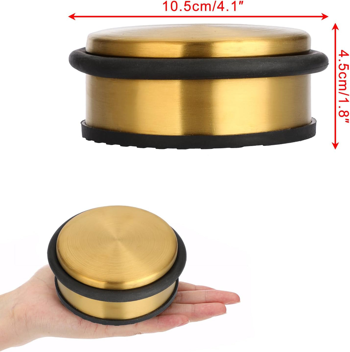 Sumnacon Heavy Duty Floor Door Stopper No Drill, Durability Stainless Steel Door Stops with