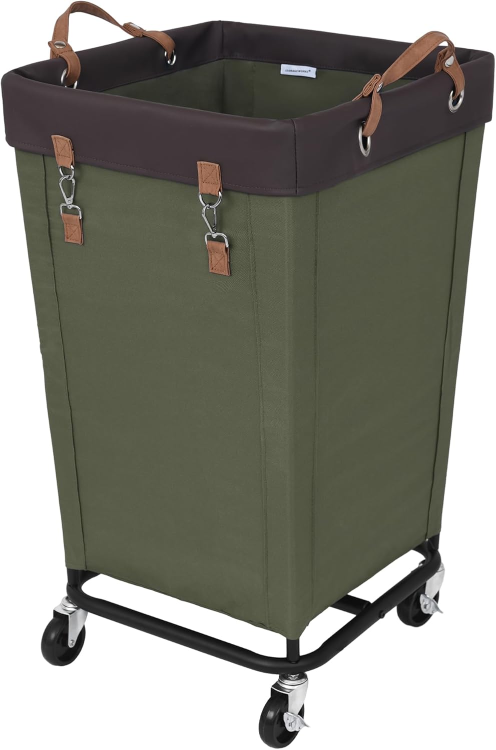 StorageWorks 160L Laundry Basket with Wheels, Large Rolling Hampers for Clothing Organizer, Dirty