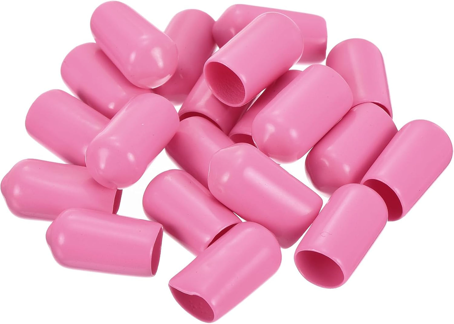 uxcell 20pcs Rubber End Caps 8mm(5/16 inch) ID Vinyl PVC Round Tube Bolt Cap Cover Screw Thread