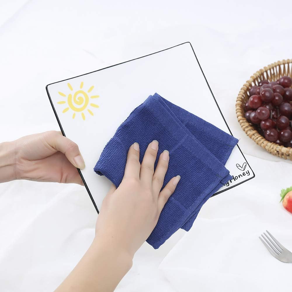 Glynniss Dishcloths Kitchen Highly Absorbent Dish Rags 100% Cotton Dish Cloths for Washing Dishes