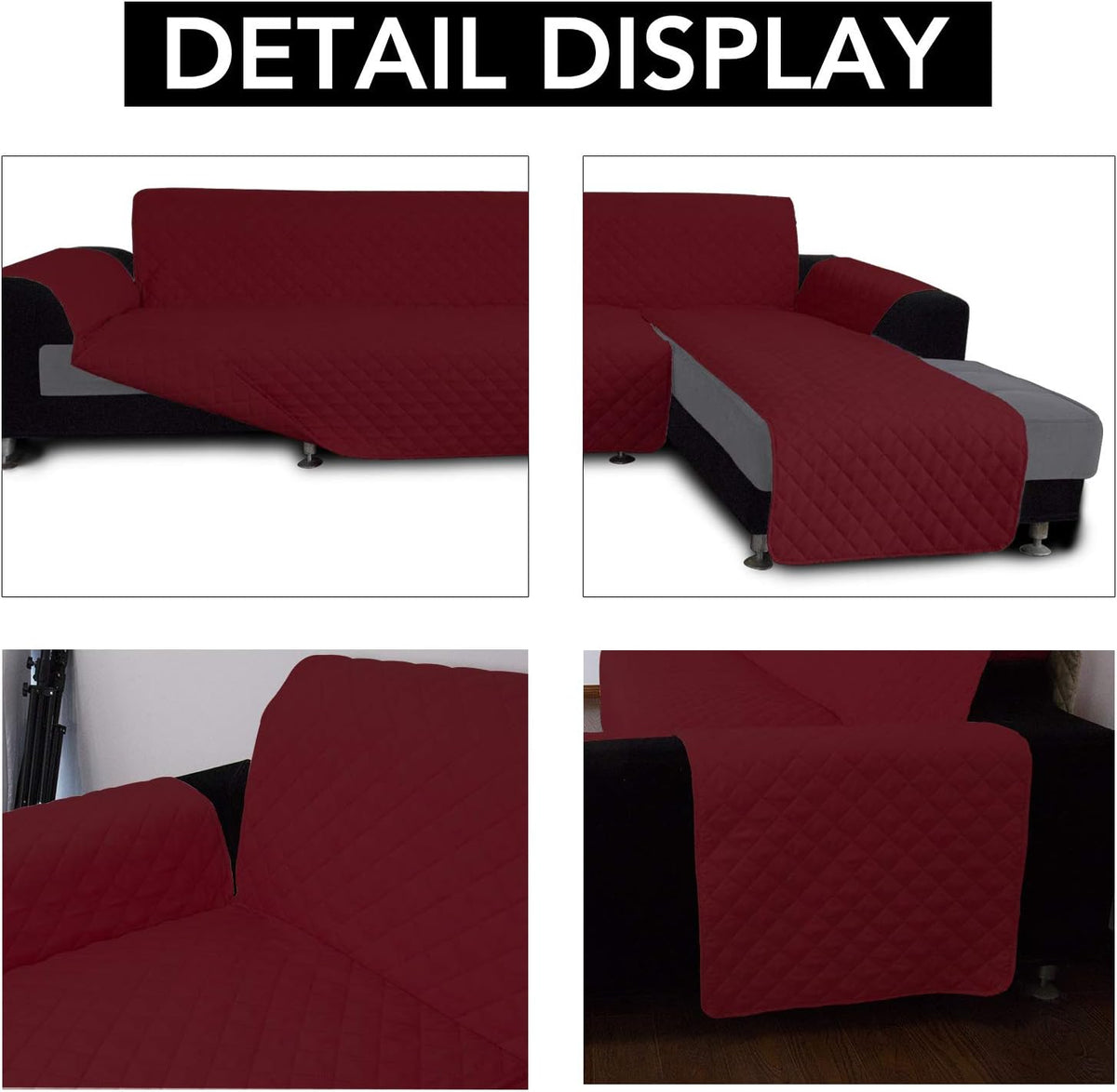 Easy-Going Sofa Slipcover L Shape Sofa Cover Sectional Couch Cover Furniture Protector Mat for Pets