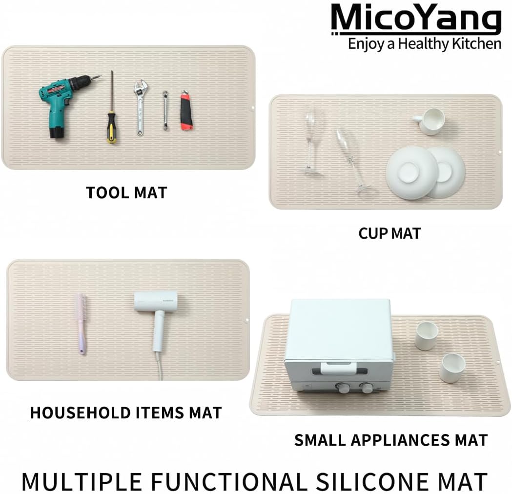 Silicone Dish Drying Mat for Multiple Usage,Easy clean,Eco-friendly,Heat-resistant Silicone Mat for