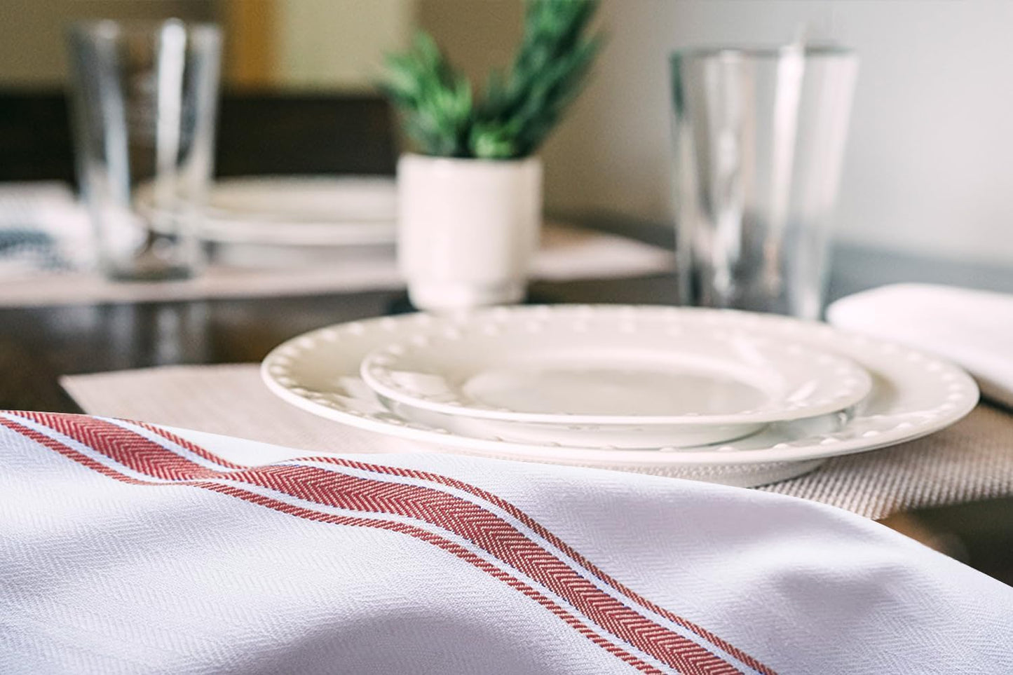 Dish Towels Set (Value Pack of 15) Size 15x25 Inch, 100% Cotton Soft & Absorbent Linen Kitchen