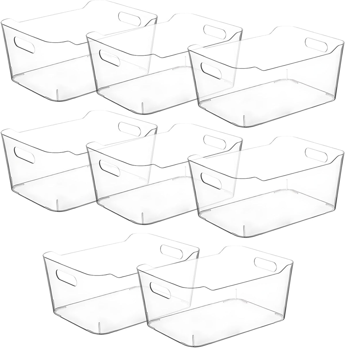 Clear storage organizer bins, Medium Kitchen Cabinet Organizers and Storage Baskets Pantry Fridge