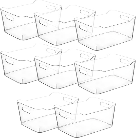 Clear storage organizer bins, Medium Kitchen Cabinet Organizers and Storage Baskets Pantry Fridge