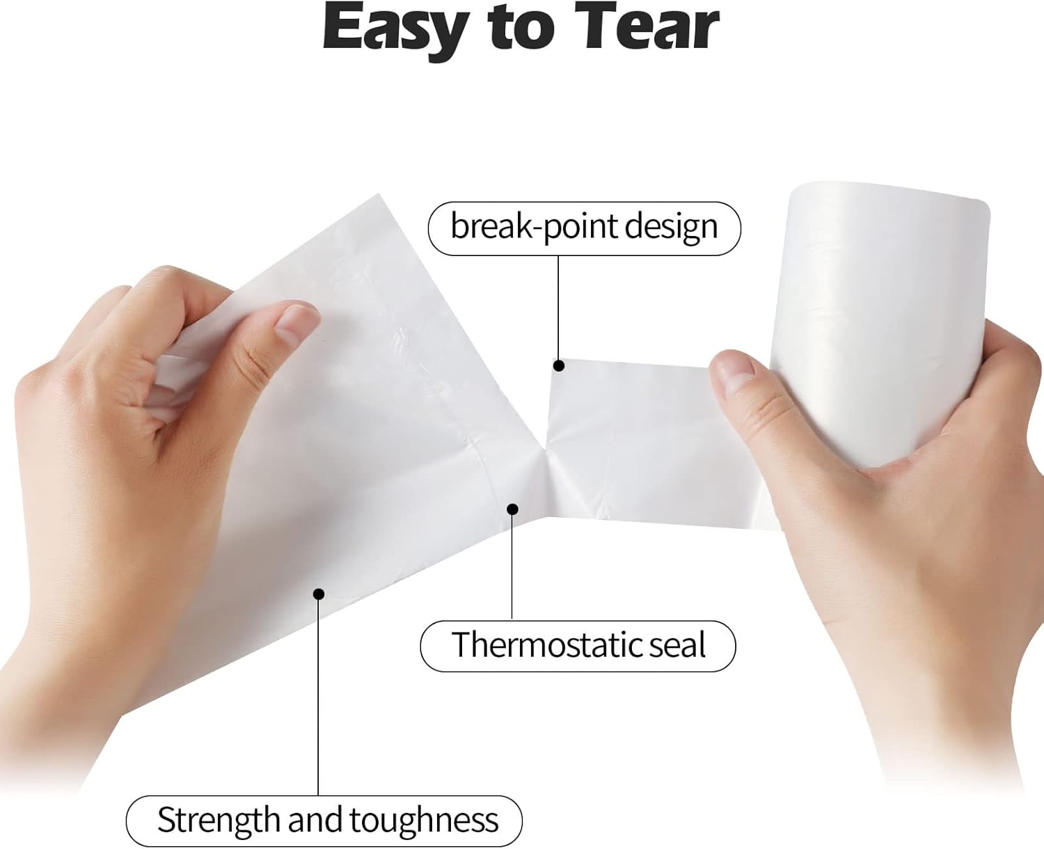2-4 Gallon Portable Trash Bags,120 Counts Thicken portable Small Garbage Bags for Office