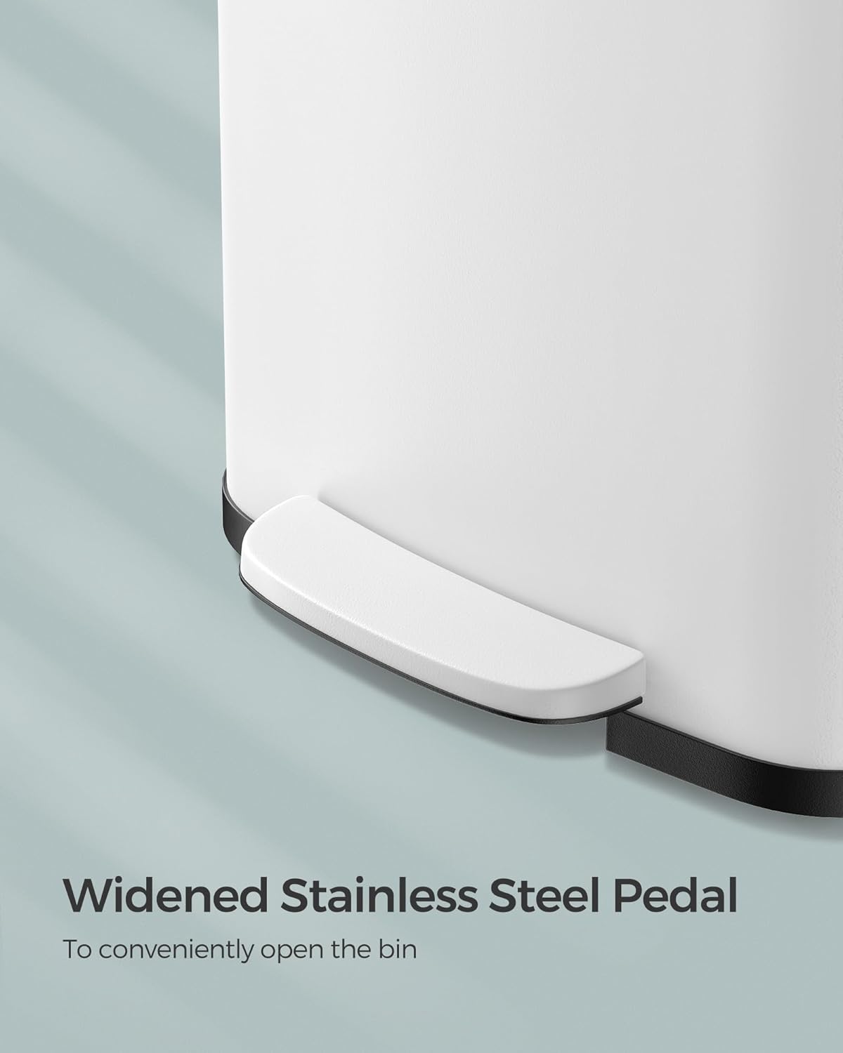 SONGMICS Kitchen Trash Can, 13 Gallon (50 L) Stainless Steel Garbage Can, with Stay-Open Lid and