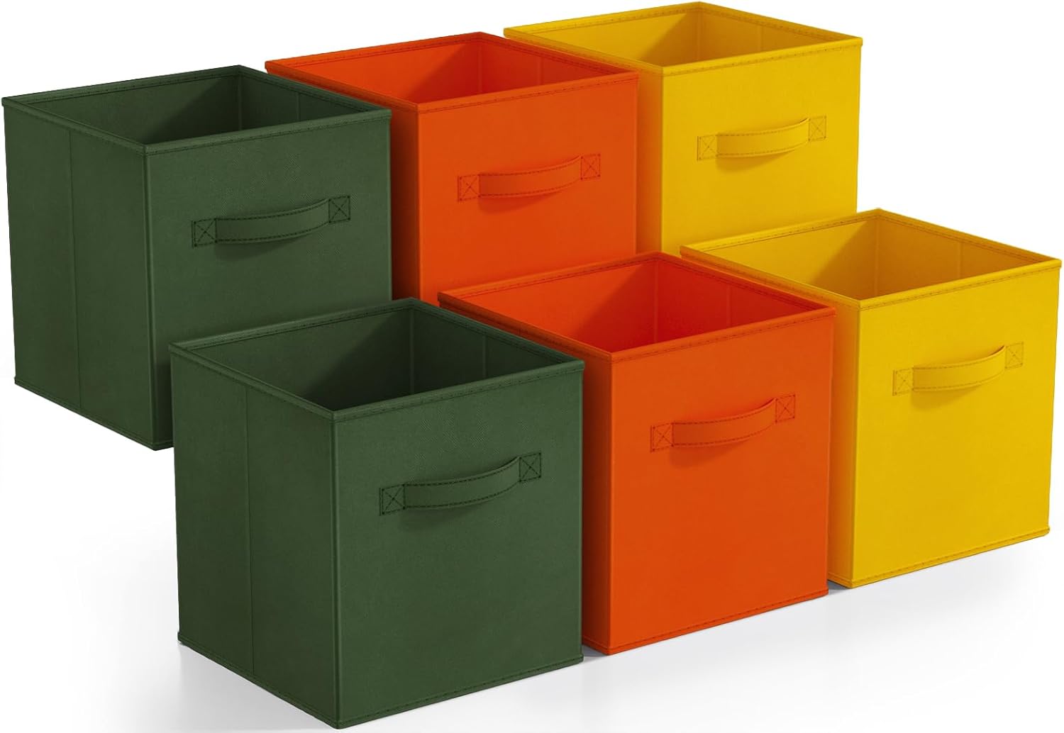Sorbus Foldable Storage Cubes - 6 Fabric Baskets for Organizing Pantry, Shelf, Toy Box, Cubby