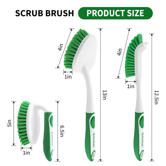SetSail four-piece green scrub brush set – view 2