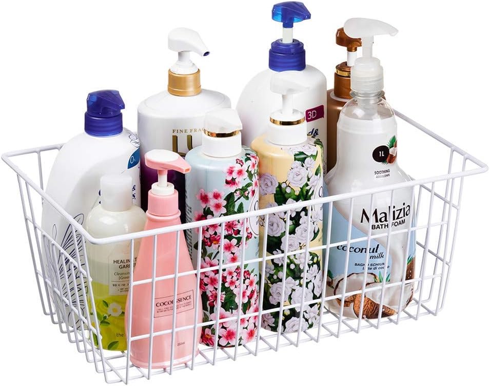 SANNO Freezer Baskets Wire Storage Baskets Closet Baskets Bin Farmhouse Organizer Storage Bins
