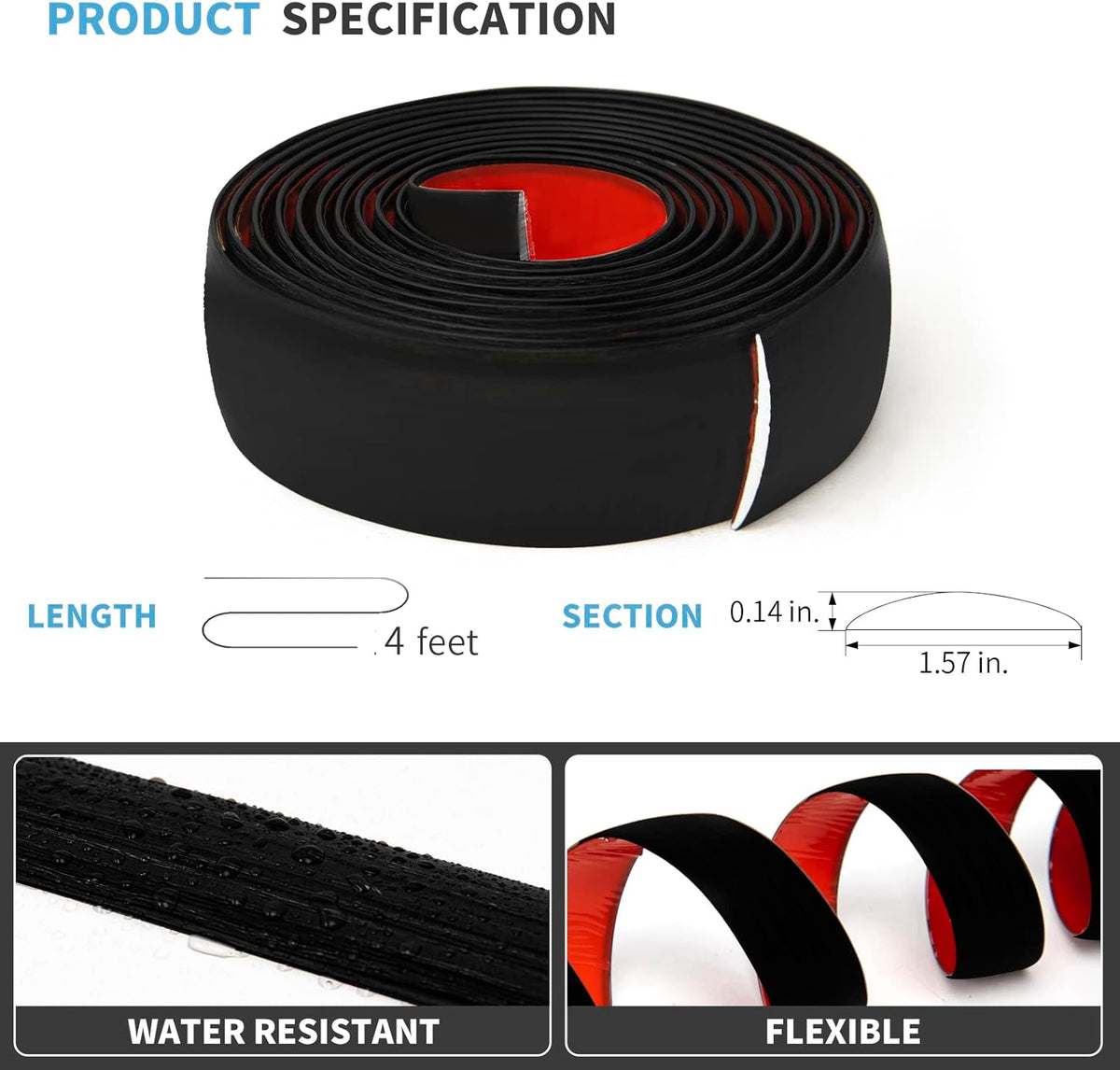 Art3d Self Adhesive Vinyl Floor Transition Strip, Laminate Strip Flat Divider for Joining Gaps