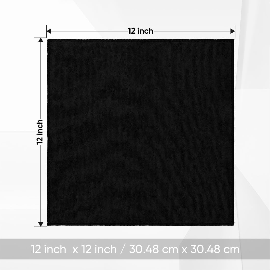 HOMEXCEL Black Washcloths 12 Pack, Highly Absorbent and Soft Microfiber Face Towel, Makeup Remover