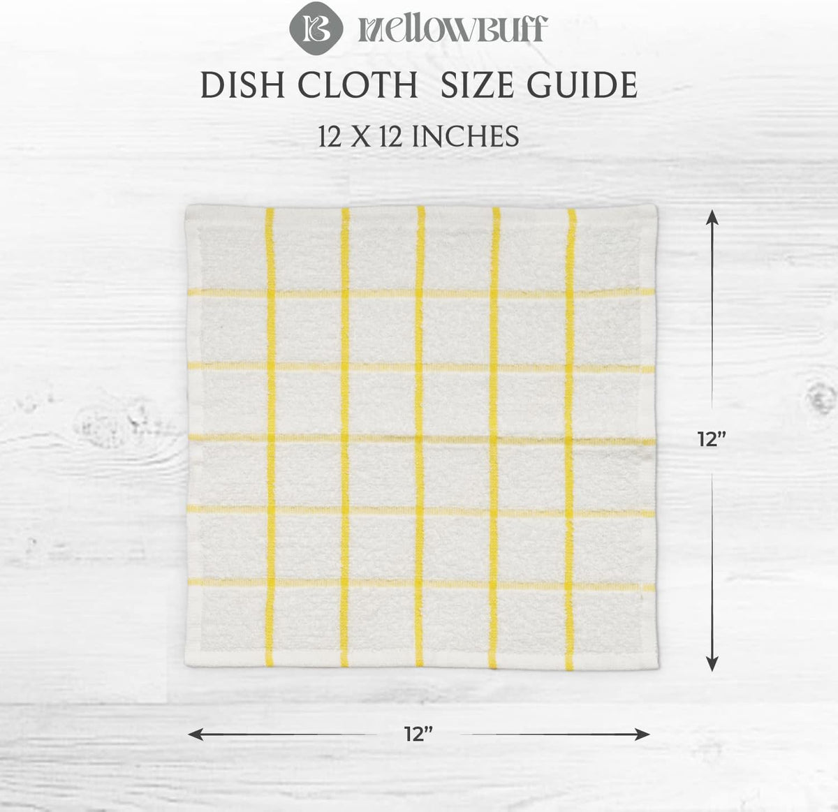 100% Cotton Terry Dish Cloth & Dish Towel, 6 Pack, Super Soft and Absorbent Kitchen Towels, Perfect