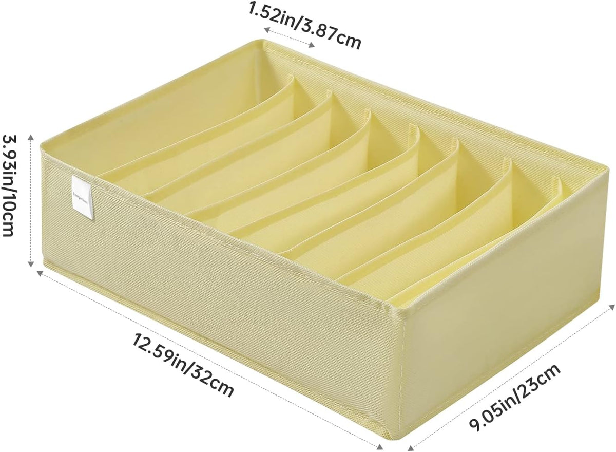 4 Packs T-shirt Drawer Organizers for Clothing,8 Grids Compartment Wardrobe Storage Box, Washable