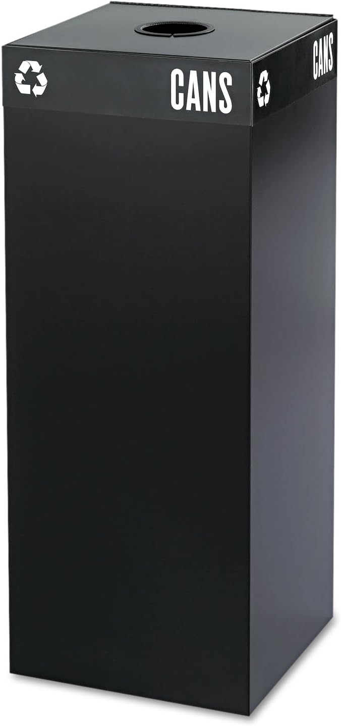 Safco Hallmark 2983BL Public Square Recycling Receptacle Base, 37-Gallon (Top Sold Separately)